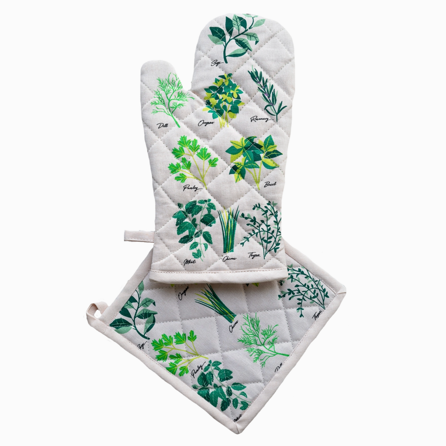 Herbs oven mitt / pot holder