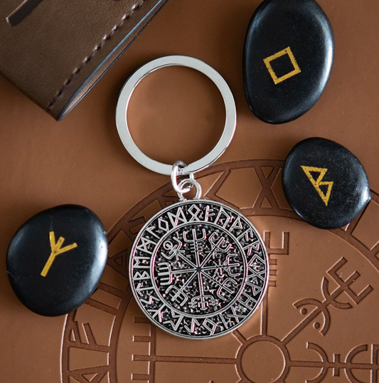 Viking compass Vegvisir key ring