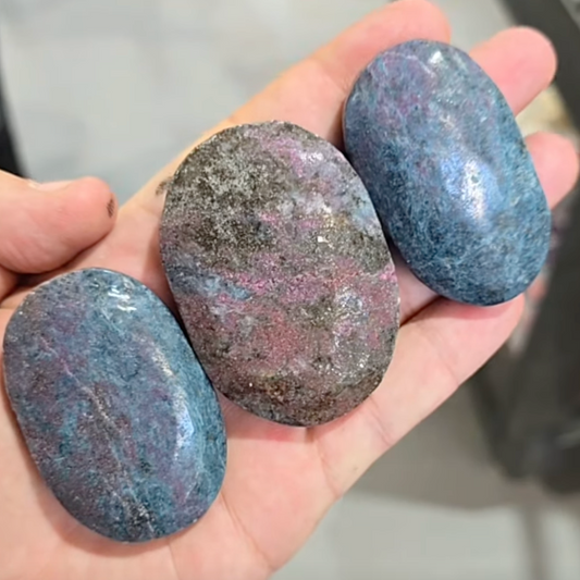 Ruby Kyanite Fuchsite crystal palm stone