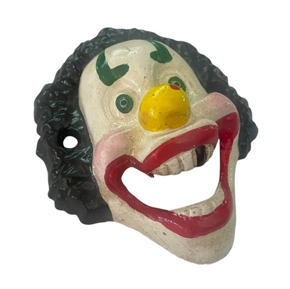 Creepy clown bottle opener hook