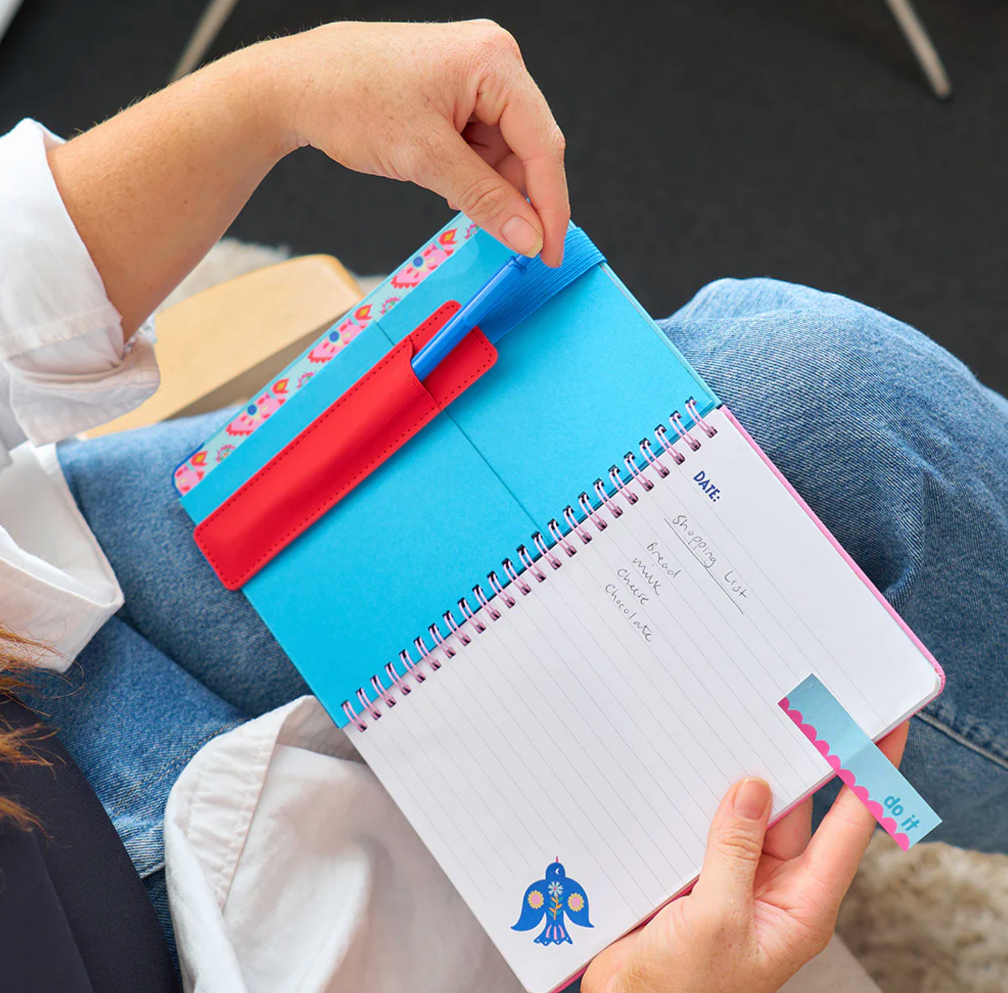Evil eye heart note book with pen