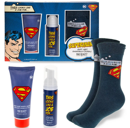 Superhero DC comics socks + body wash set