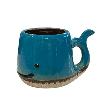 Happy whale ceramic mug