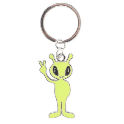 Done with earth alien glow keychain