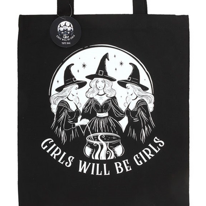 Witchy girls tote bag
