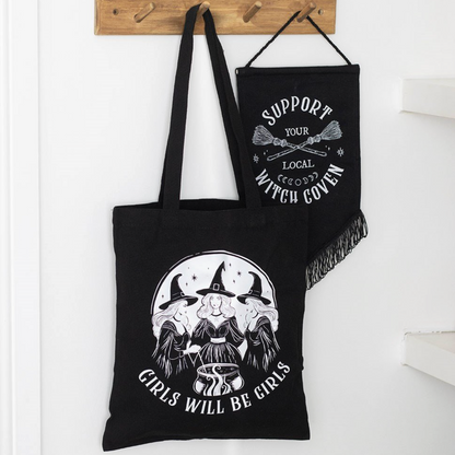 Witchy girls tote bag