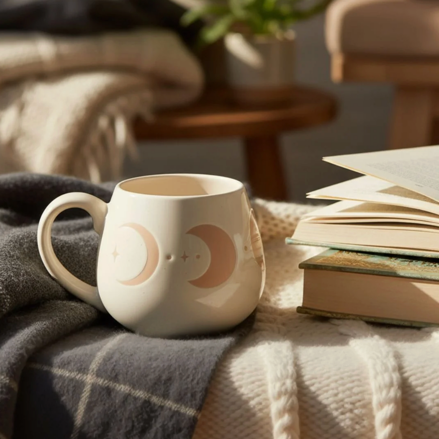 Moon phases hug mug