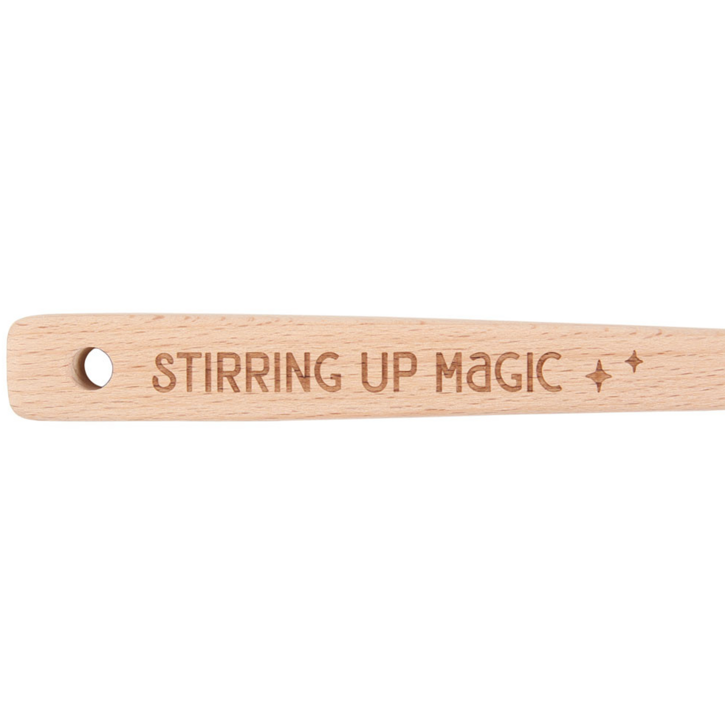 Stir up magic kitchen witch wooden spoon