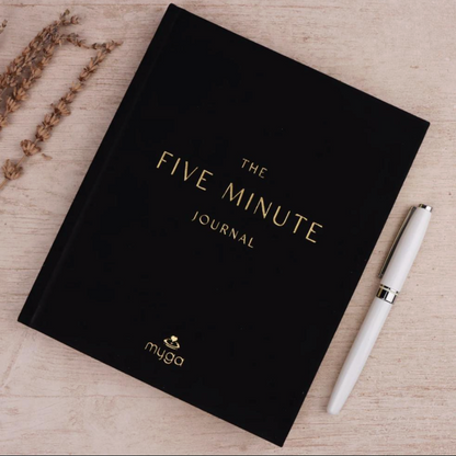 Black 5 minute reflection journal