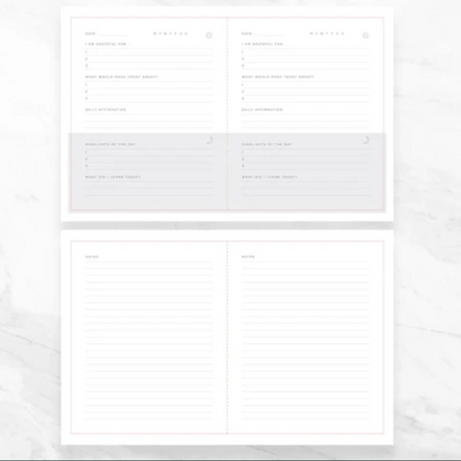 Black 5 minute reflection journal