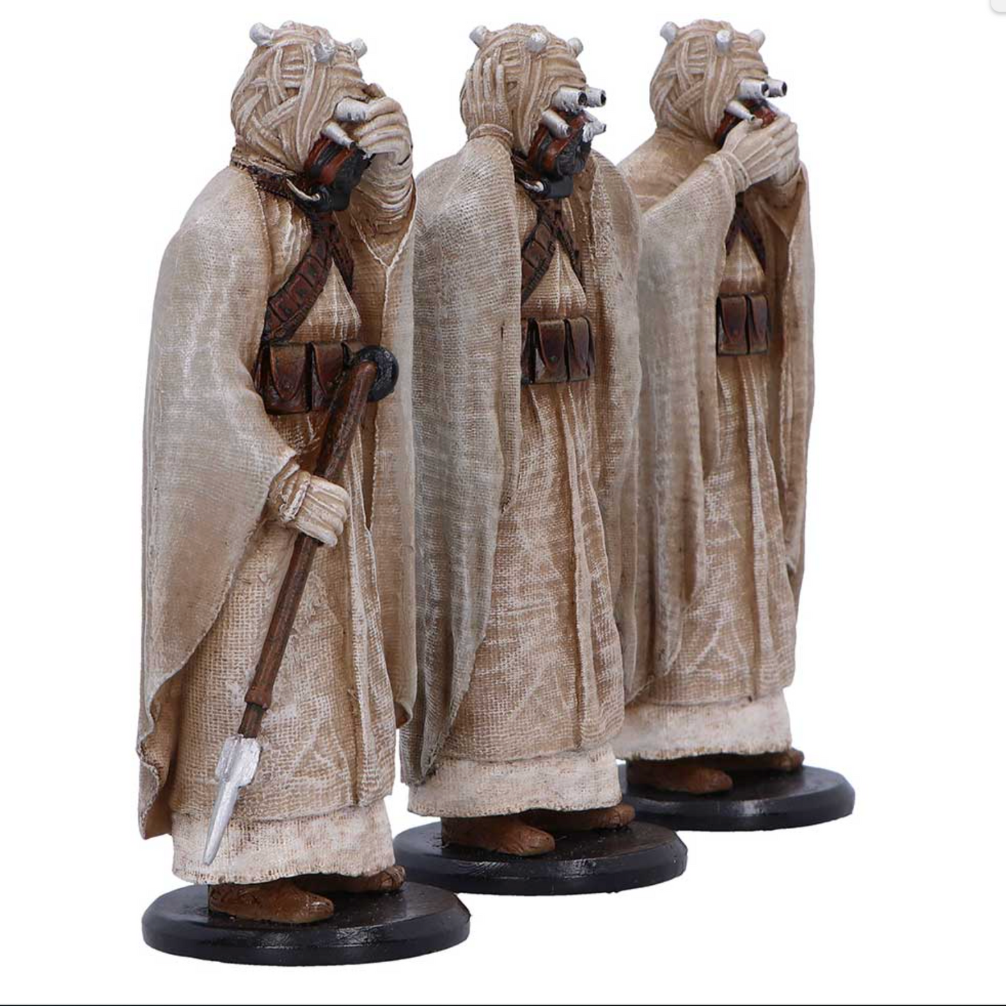 Star wars Tuskan Raider sand people statue set 3