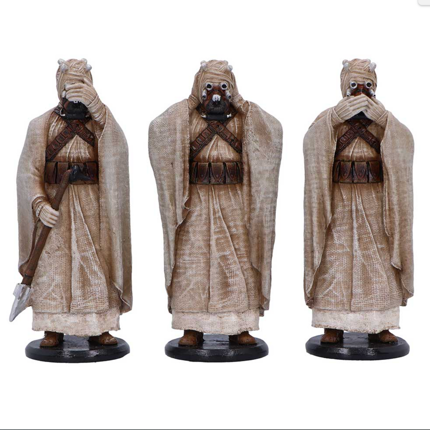 Star wars Tuskan Raider sand people statue set 3