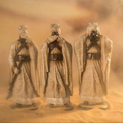 Star wars Tuskan Raider sand people statue set 3