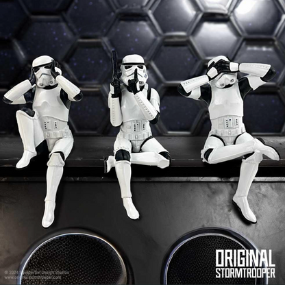 Star wars sitting storm troopers statue set 3