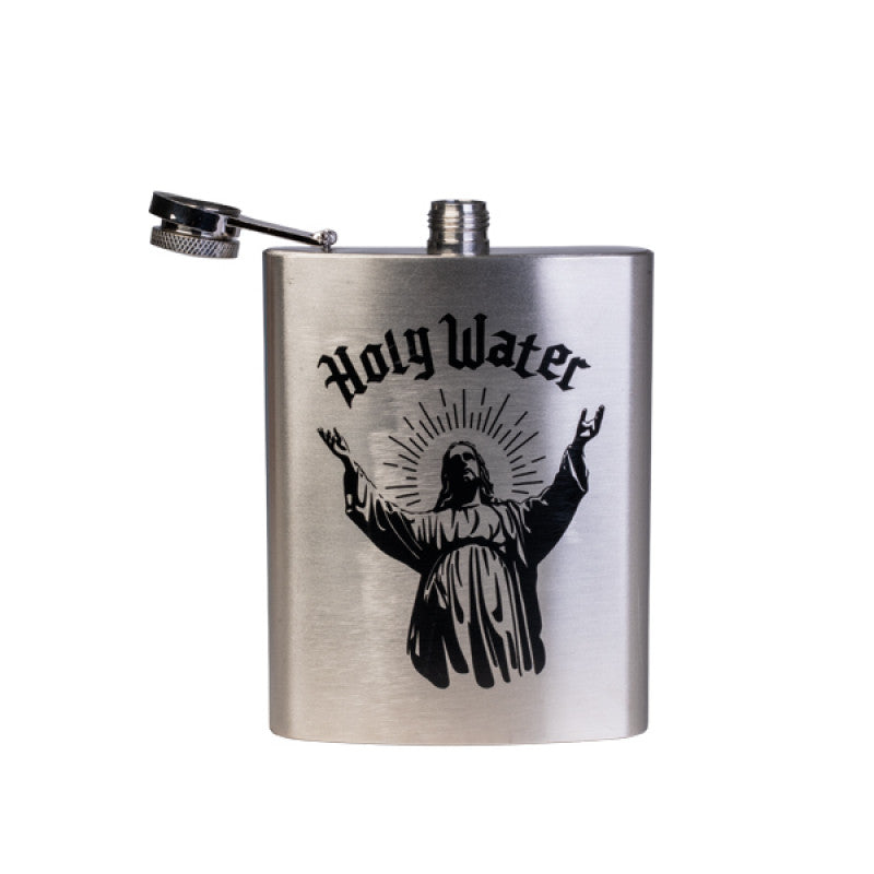 Jesus holy water drinking hip flask