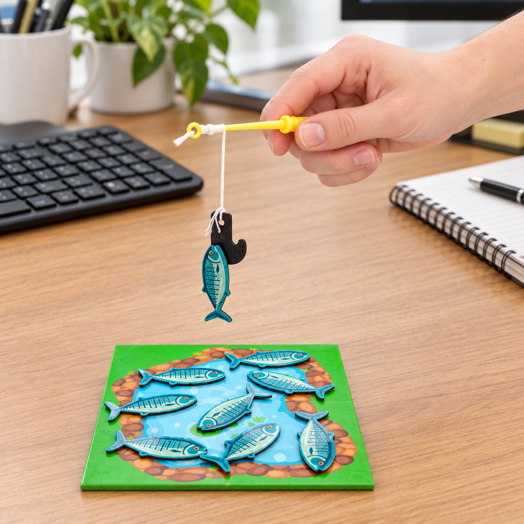 Desktop fishing game