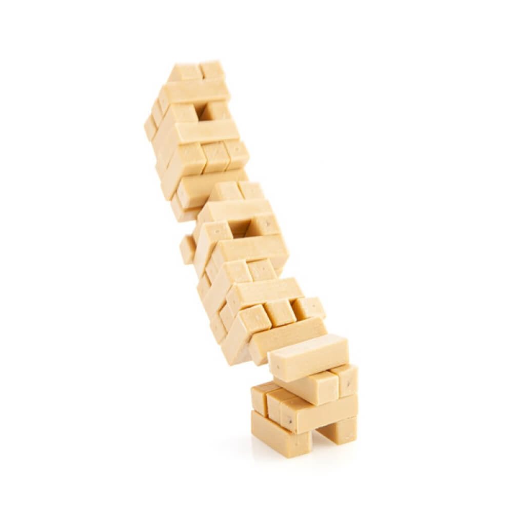 Smallest Jenga topple tower game