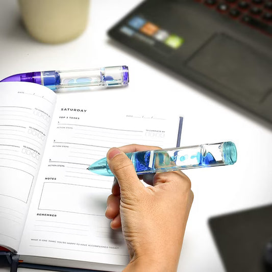 Fidget pen with drip timer