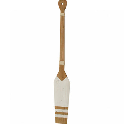 Sailing whitewashed boat oar wall decor