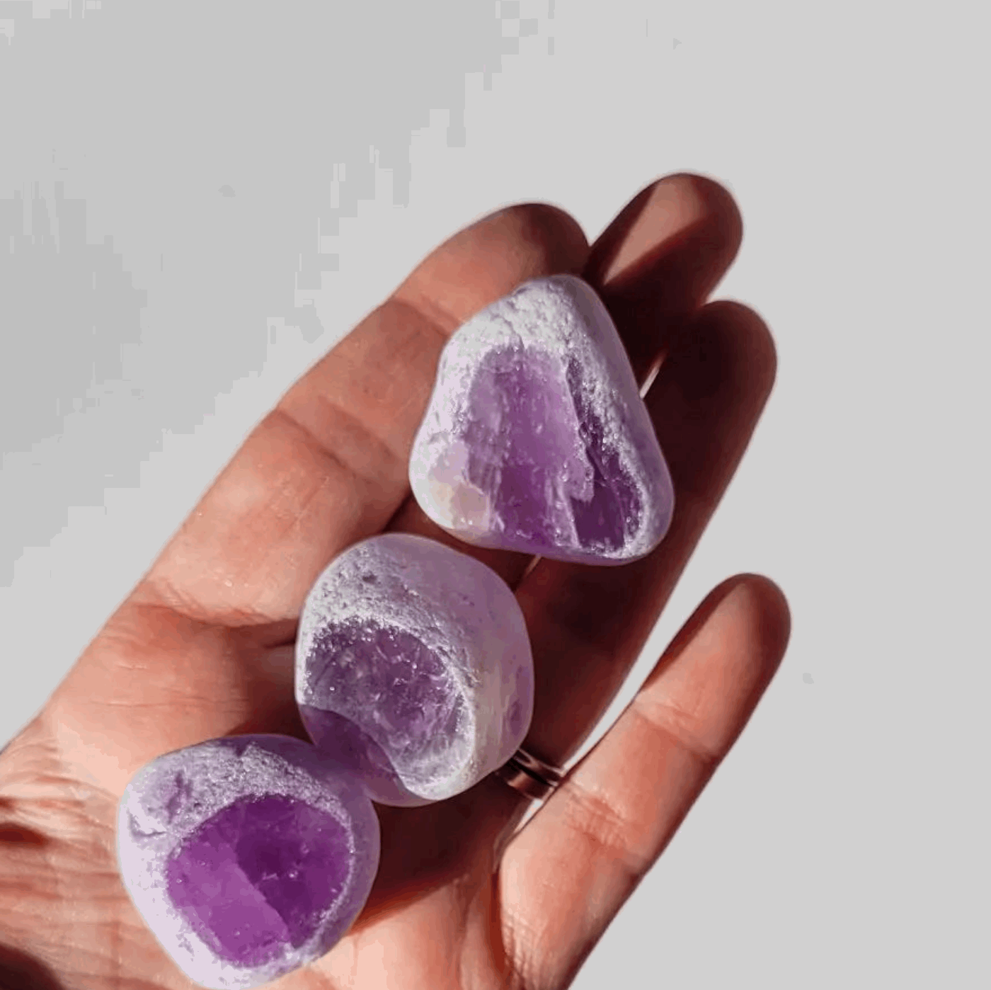 Amethyst witches seer stone / crystal ema egg