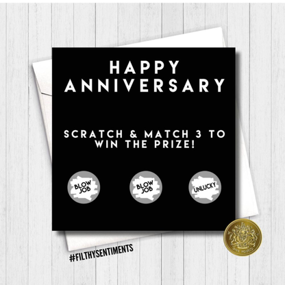 Happy Anniversary naughty blowjob greeting card