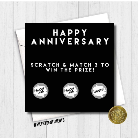 Happy Anniversary naughty blowjob greeting card