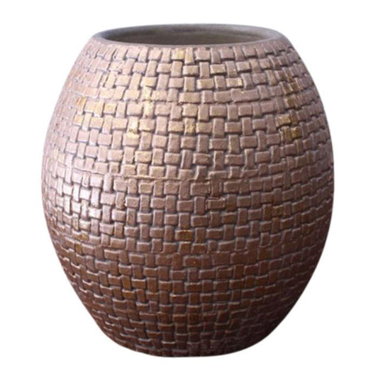 Bronze clay planter pot vase