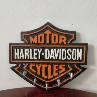 Harley Davidson motorcycles cast iron wall hooks sign