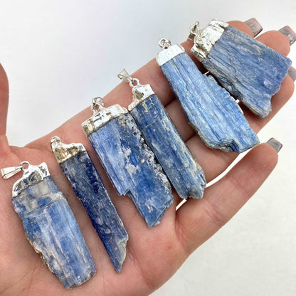 Blue Kyanite crystal pendant