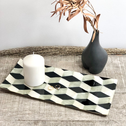 Capiz shell tray