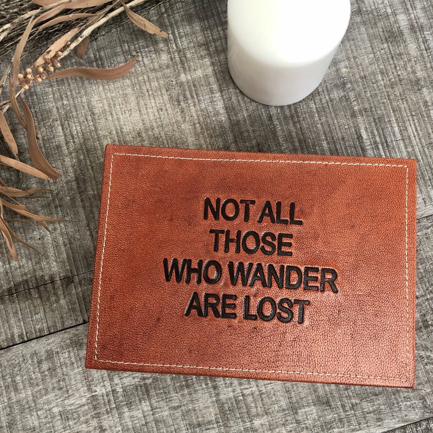 Not all who wander leather storage box
