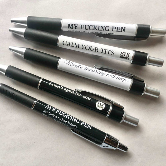 Abusive / rude / funny ballpoint pens - various