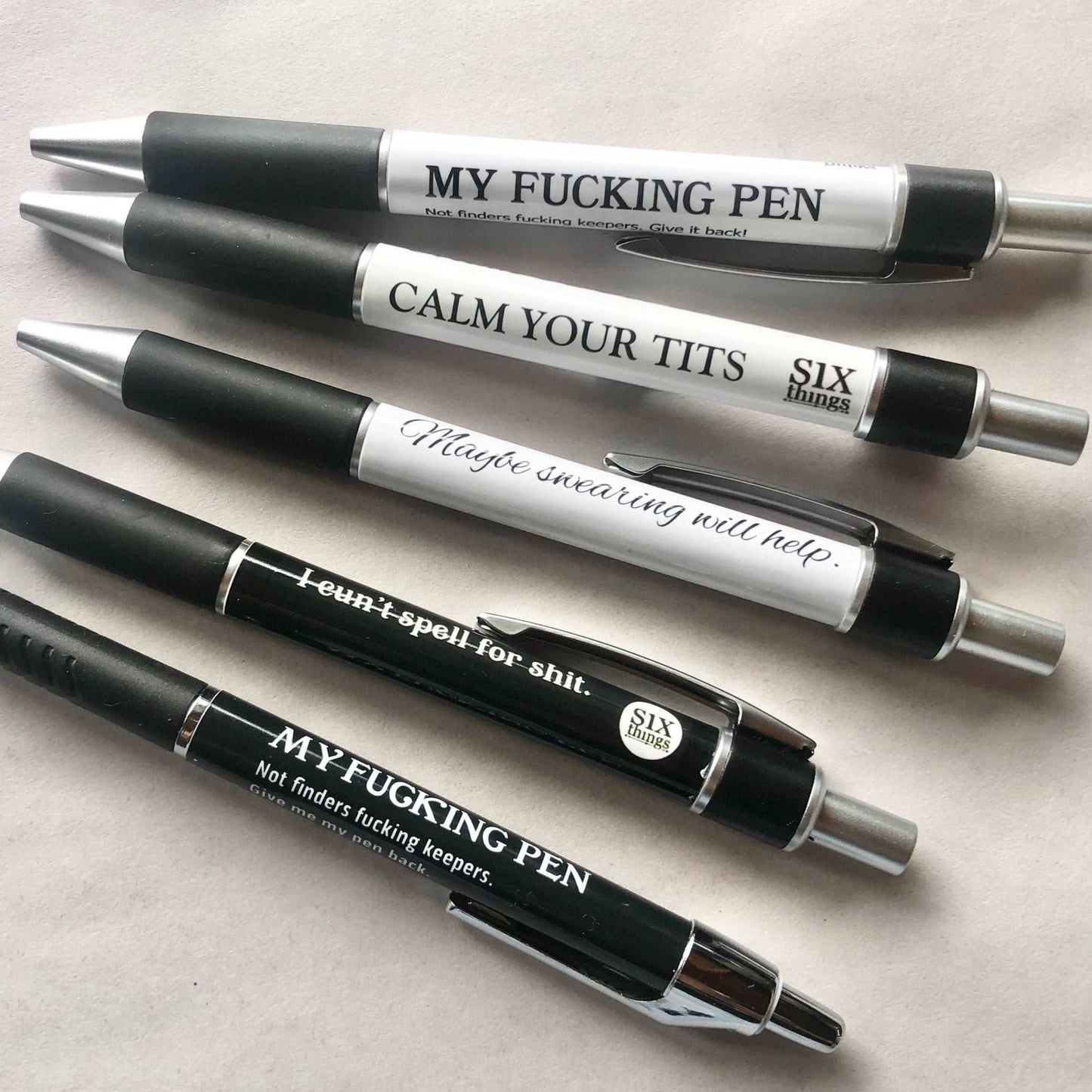 Abusive / rude / funny ballpoint pens - various