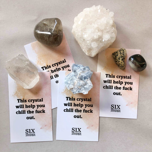 Abusive crystal tumble stone rough / Chill the f*ck out crystal lucky dip