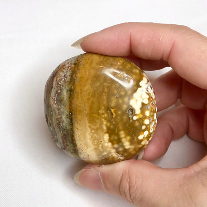 Ocean jasper crystal palm stone