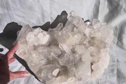 Clear quartz crystal cluster XXL 36cm 11kg