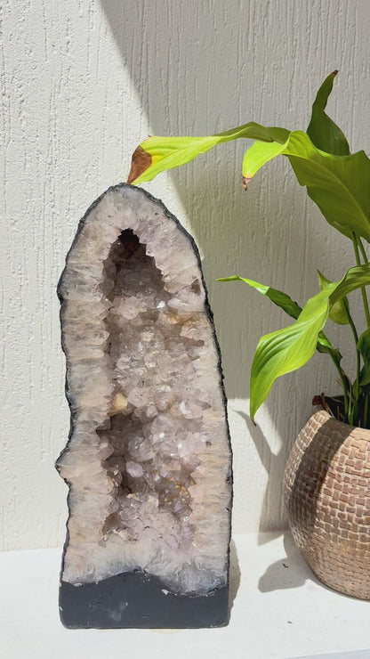 Clear quartz crystal geode cave cathedral XXL