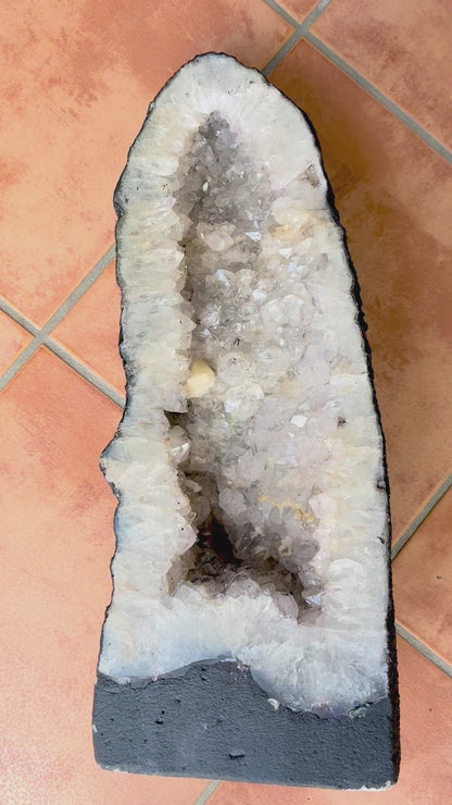 Clear quartz crystal geode cave cathedral XXL