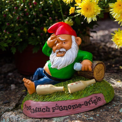 Drunk naughty garden gnome