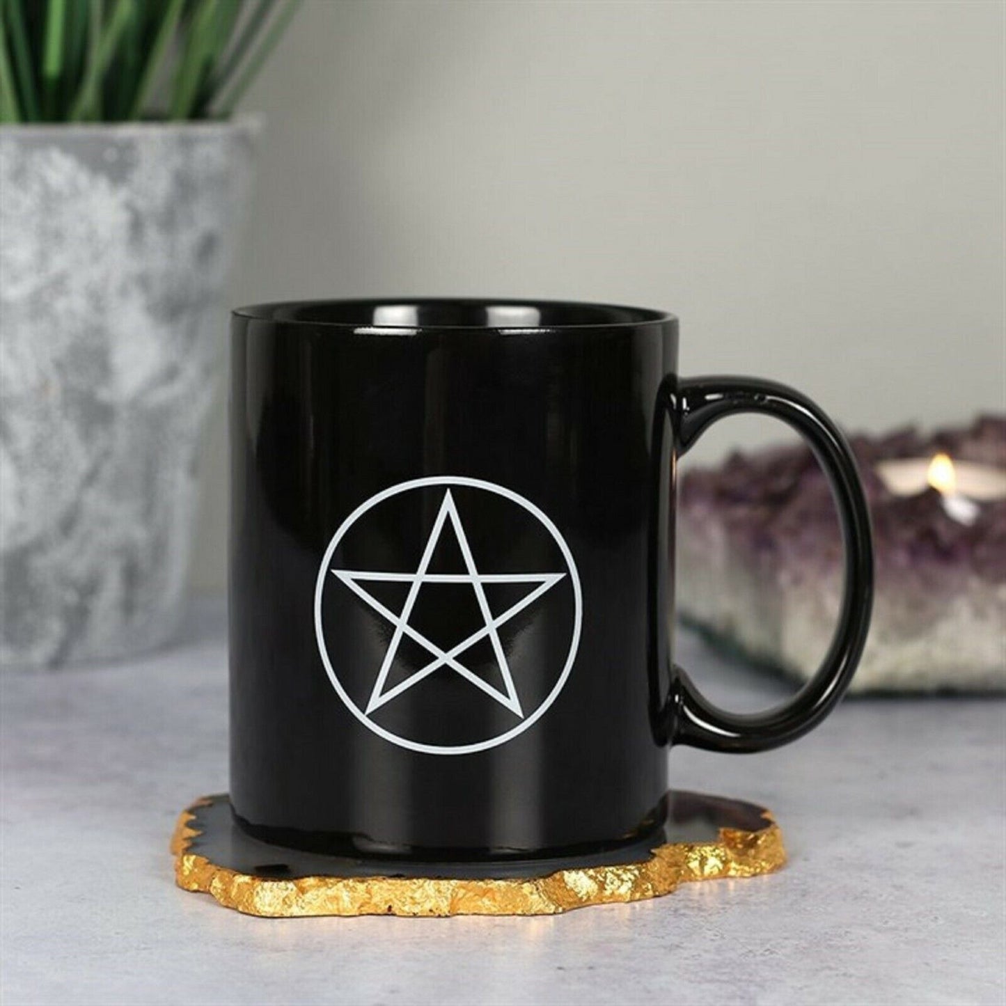Wiccan pentagram tea cup / mug
