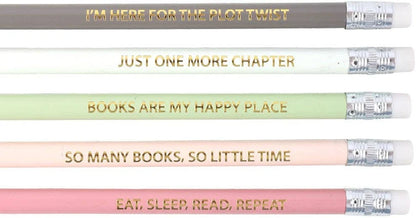Book lovers pencil set 5