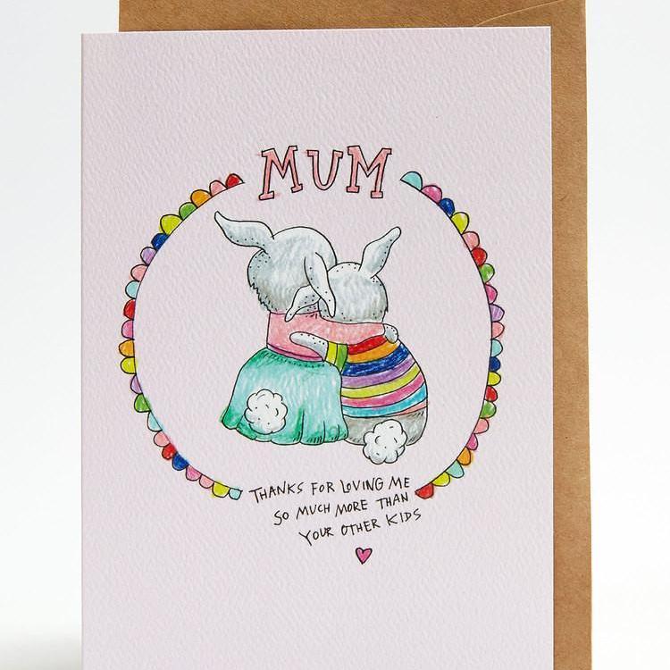 Loving me more / mother day greeting card
