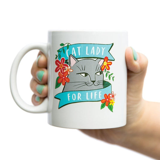 Cat lady tea cup / mug