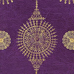 Hard cover amethyst jewel purple faux leather journal