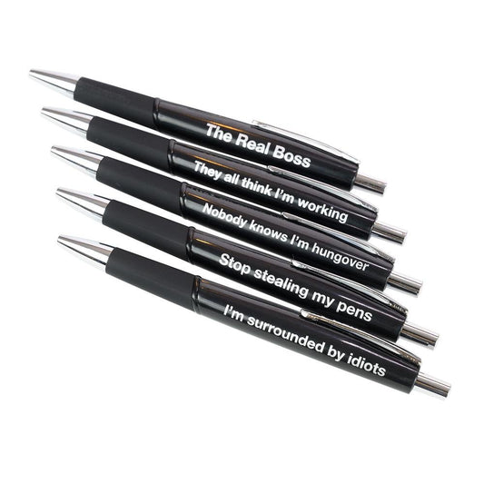 Abusive / funny office ballpoint pens - 5 pack