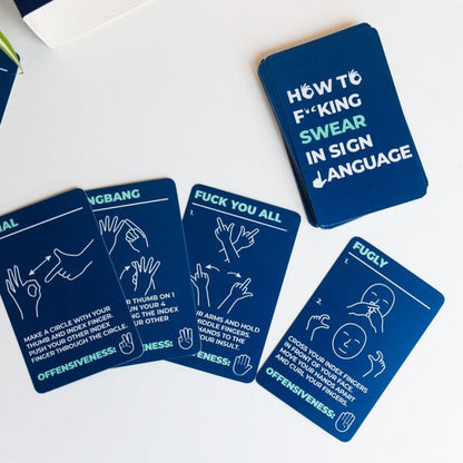 How to swear in sign language cards / naughty game