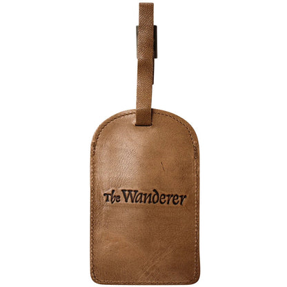 The wanderer leather luggage tag