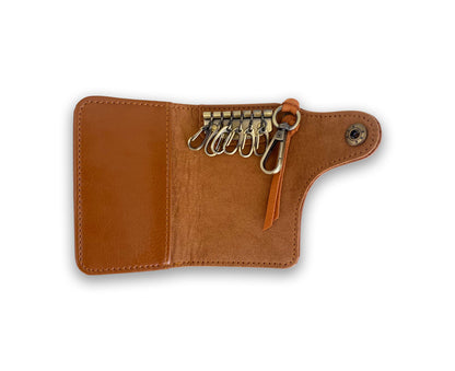 Key case PU leather key ring holder