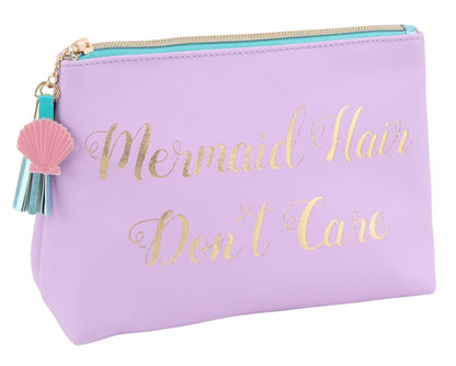Mermaid hair don't care pencil case / makeup bag