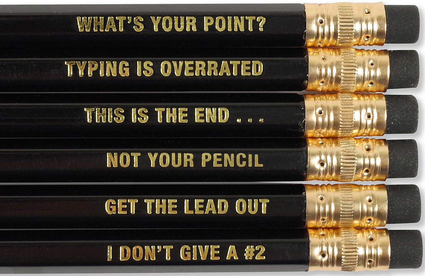 Office / school gold and black pencil set